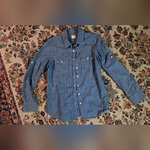 J. Crew Blue Denim Button Down Shirt